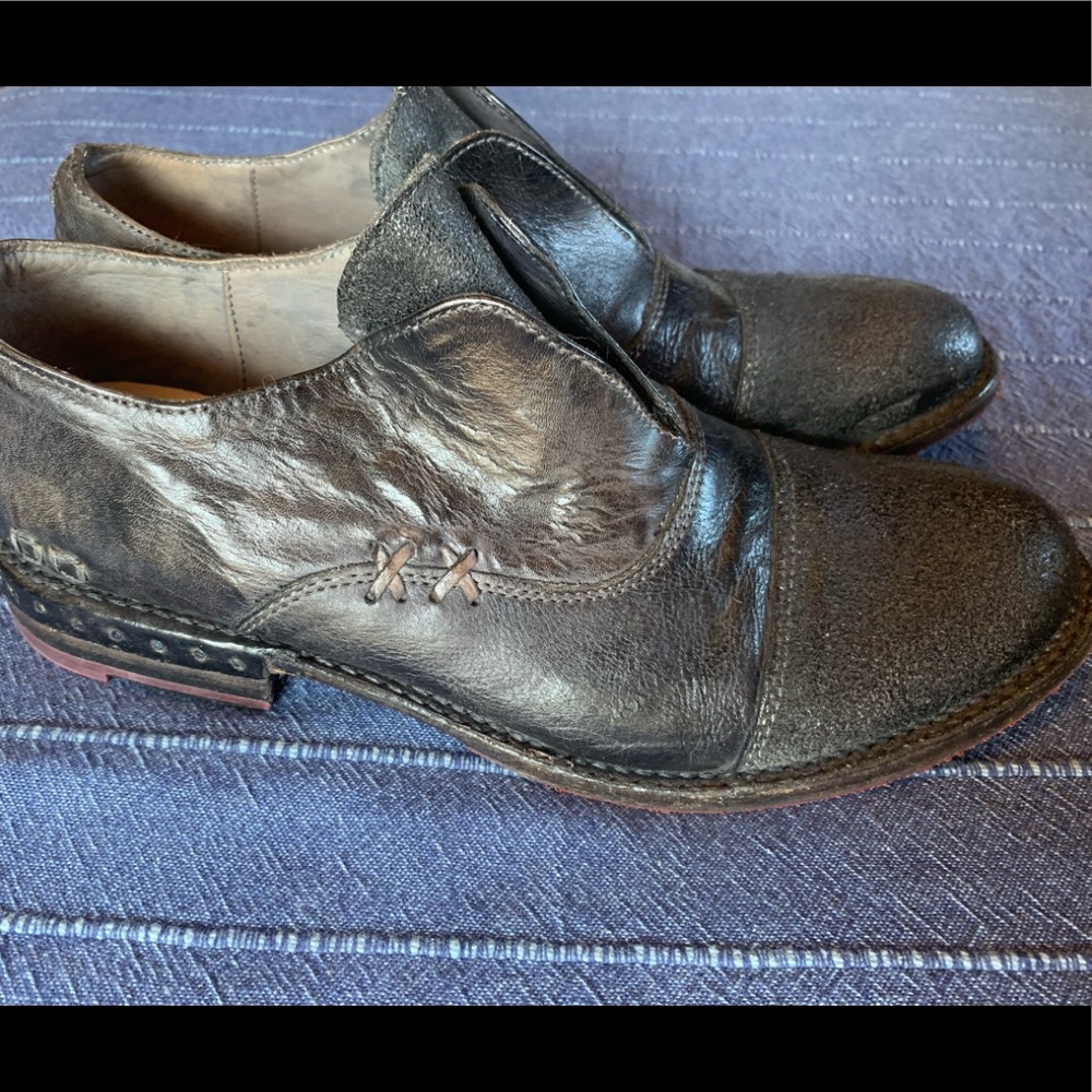 Bed Stu Rose Oxford shoes, 10M black leather